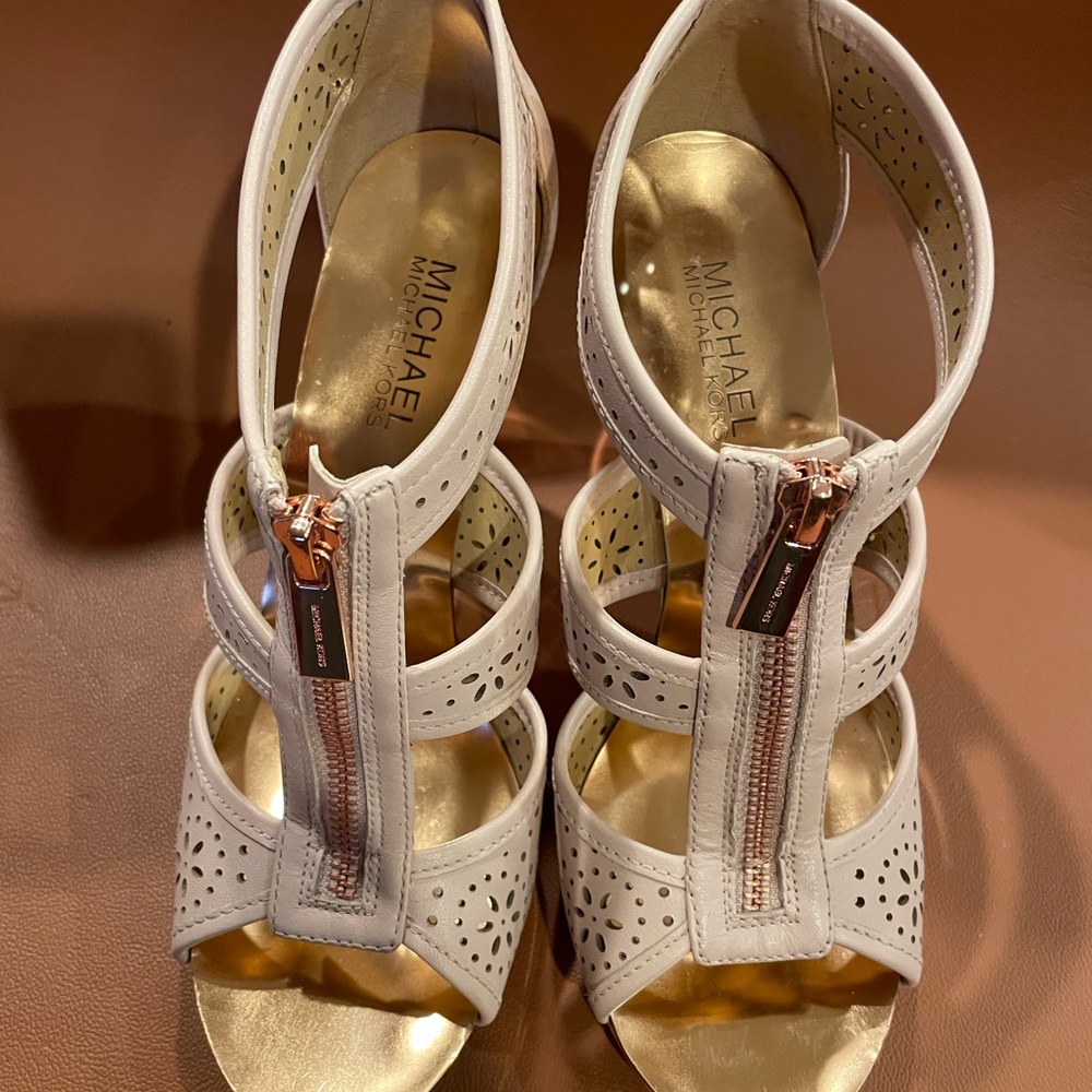 MICHAEL Michael Kors White Heels
